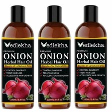 Vedlekha Ayurveda Premium Onion Hair Oil  Hair Growth 100ml Packof 3 300ml 
