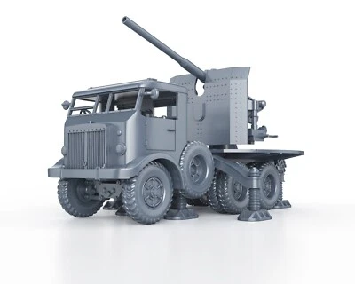 WARGAMEZONE WWII ITALIAN - AUTOCANNONE DA 90 53 SU BREDA 52 1/56 1/72 1/87 1/100 3D PRINTED