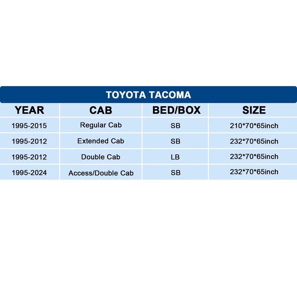 皮卡车汽车保护套 100% 防水 210D+PU 更耐用 适用于丰田塔科马 — 第 2/4 张图片
