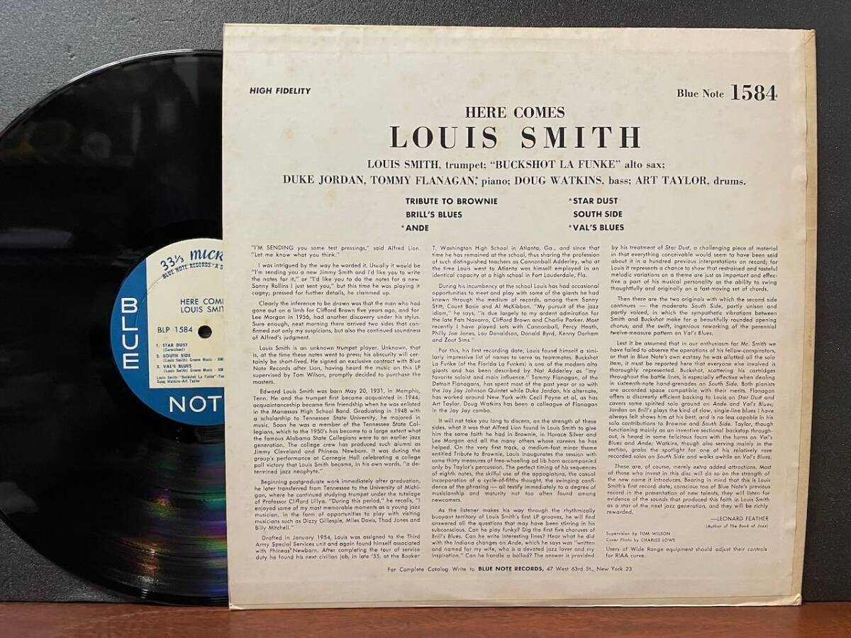 その他 LP Louis Smith Here Comes BN1584,BLP1584 BLUE NOTE /00260 EX] Here Comes Louis Smith Blue Note 1584 LP Black Vinyl