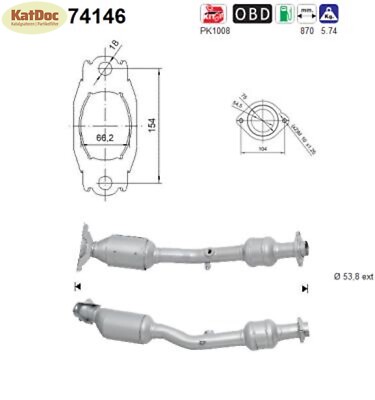   Katalysator für Nissan Micra/Note/Tiida, 1.6, 81kW, Euro 4