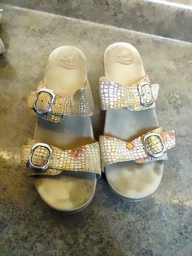 Dansko Sophie Comfort Slip On Platform Sandal Floral 2 Strap Leather EU 39 US 8 - Picture 7 of 8
