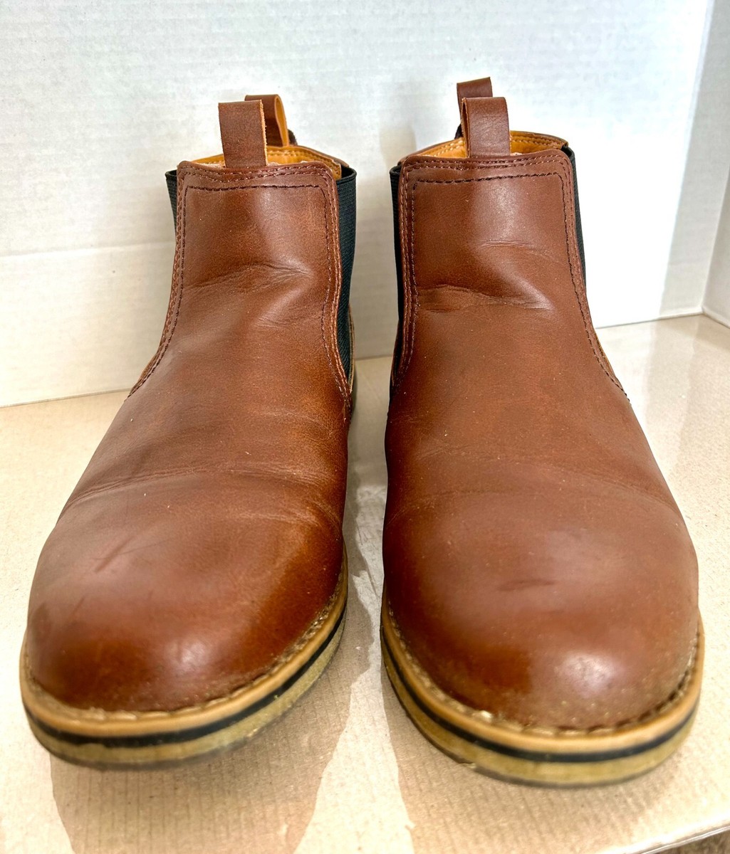 IZOD CHUKKA BOOTS MENS 8M Excellent Clean LUCAS BROWN MEMORY 