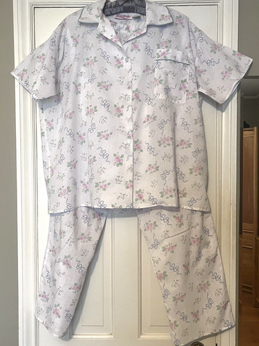 Neu in Verpackung Damen Pyjama hübsche Lady Lindsay Übergröße pastell Blumen Größe 46 - Bild 1 von 4