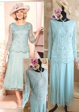 Nightingales Pisarro Green  Lace Beaded mother wedding Occasion Evening dress 22