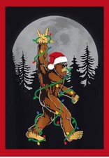 Big Foot In Christmas Lights And Hat Refrigerator Fridge MAGNET