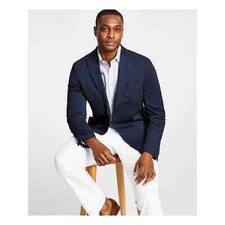 MICHAEL KORS Navy Single Breasted Heather Slim Fit Sport Coat L21011 Size 38