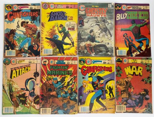 Charlton Comics Group LOT OF 8 (70’s 80’s) Bronze Age Horror Action Ghost POOR