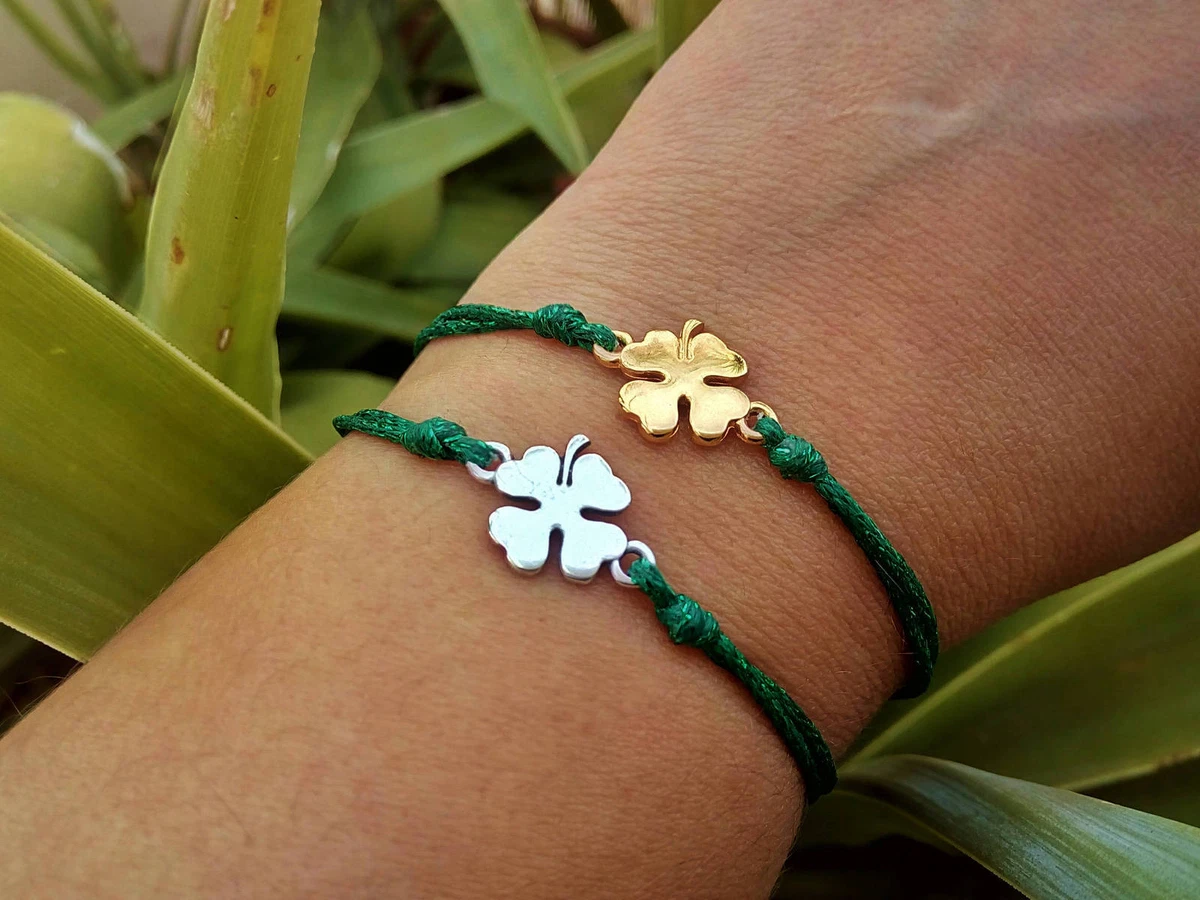 Essentials Gold Four-Leaf Clover Bracelet