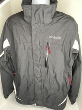 COLUMBIA FIELD GEAR OMNI TECH Men  s Large Waterproof Jacket Shell Black