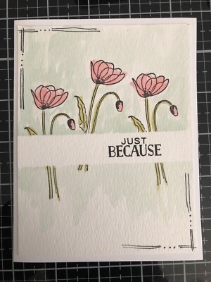 Card Set Of 4 Stampin Up Painted Poppies JUST BECAUSE Watercolored | eBay