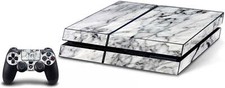 White Marble Game Skin Decals Designed to Fit PS4 Console And Controller VWAQ -