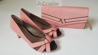 Jacques Vert Shoes & Clutch Bag Coral & Black Size Uk 5 /38 Jacques Vert Shoes & Clutch Bag Coral & Black Size Uk 5 /38