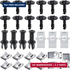 30 Pcs Engine Under Cover Splash Guard Clips Screw Set Replacement For Audi A4 A 30 Pcs Engine Under Cover Splash Guard Clips Screw Set Replacement For Audi A4 A