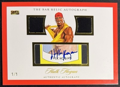 HULK HOGAN 2023 THE BAR 1 OF 1 PATCH AUTO WRESTLING ALL STARS CUT AUTOGRAPH 1/1