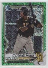 2021 Bowman Chrome Prospects Green Shimmer Refractor /99 Ismael Mena #BCP-36 s1i