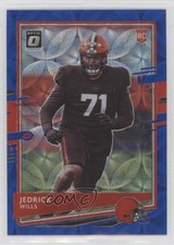 2020 Panini Donruss Optic Rookies Blue Scope Prizm Jedrick Wills #119 09ot