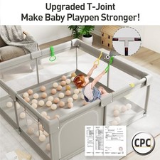 ZEEBABA Baby Playpen, Big Play Pen for Babies-59x59x27inch, Large Playpen