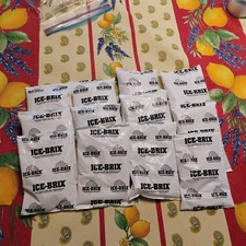 Lot of 12 Ice-Brix Reusable NonToxic Food Safe Ice Packs 3 oz Gel