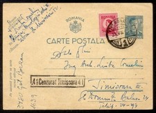 ROMANIA 1944 CENSORED UPRATED PC