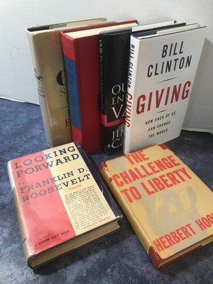 Lot of books written by U.S. Presidents; FDR, Hoover, LBJ, Clinton, Carter, DDE