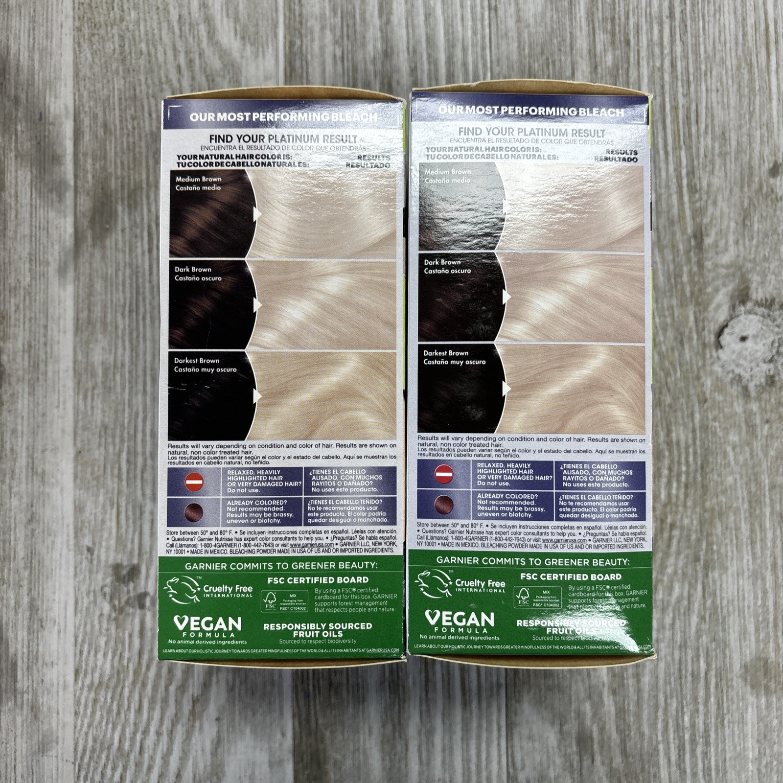 2 Pack - Garnier Nutrisse Ultra Color Charcoal Bleach PL3 Ultra Cool Platinum