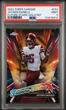 2024 TOPPS CHROME FUTURE STARS GOLD REFRACTOR #FS2 JAYDEN DANIELS 4/50 PSA 9