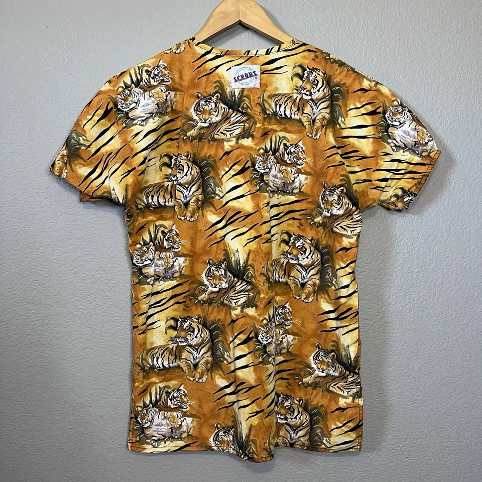 Conjunto de blusa e jaqueta feminina vintage com estampa de tigre combinando médica tamanho pequeno - Imagem 4 de 4