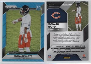 2016 Panini Prizm Rookie Light Blue Prizm /199 Leonard Floyd #214 Rookie RC