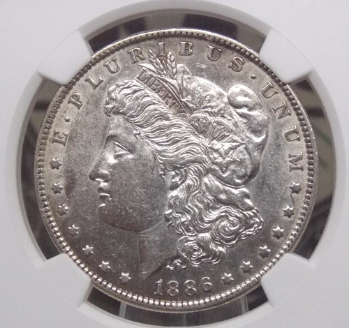 1886 "O" Morgan SILVER Dollar $1 NGC AU53 #010 About Uncirculated ECC&C, Inc.
