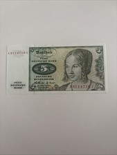 5 Deutsche Mark Schein 1960 - A/B  / Kassenfrisch /     UNC