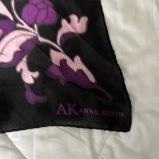 Anne Klein Vintage Silk Scarf 25 by 25 Inches Made In Japan. Excellent Cond.