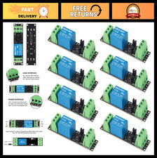 8 Pack 3V Relay Power Switch Module with Optocoupler, High Level Trigger for IoT