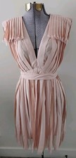 NWT Stella McCartney Mara Dress Pleated Sz 42 US 6/8 Blush Sheer Sexy