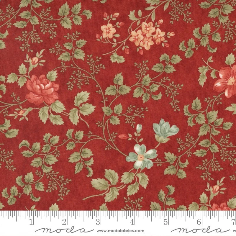 Rendezvous, Crimson Bundle of 8 Different 1/2-Yard Prints, Total 4 Yards. - Image 3 of 4
