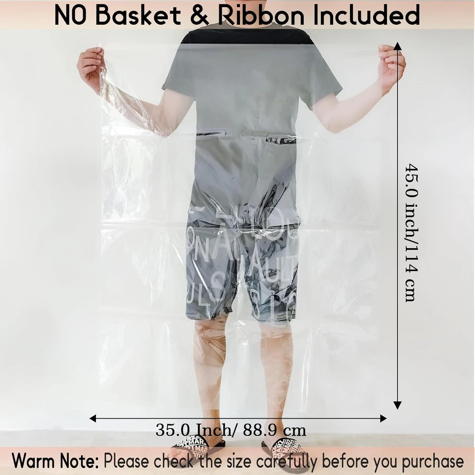 Paquete de 6 bolsas de celofán extra grandes 35x45 pulgadas 2,8 mil bolsas de regalo transparentes Halloween  Foto 3 de 4