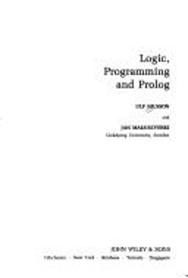 Logik, Programmierung und Prolog Taschenbuch Ulf, Maluszynski, Jan Nil