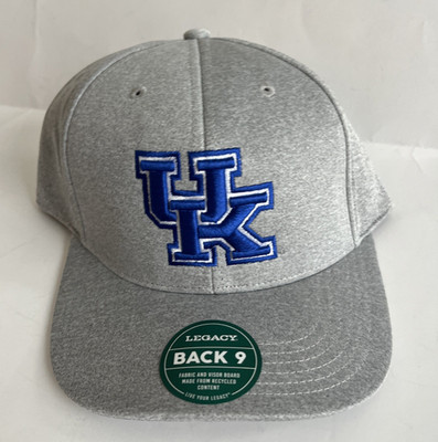 University of Kentucky UK WILDCATS LOGO GREY ADJUSTABLe HAT CAP RETRO Legacy NWT