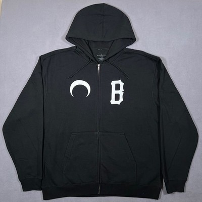 BLVCK SCVLE Hoodie Mens XL Black Full Zip Crescent Moon B Logo Black Scale