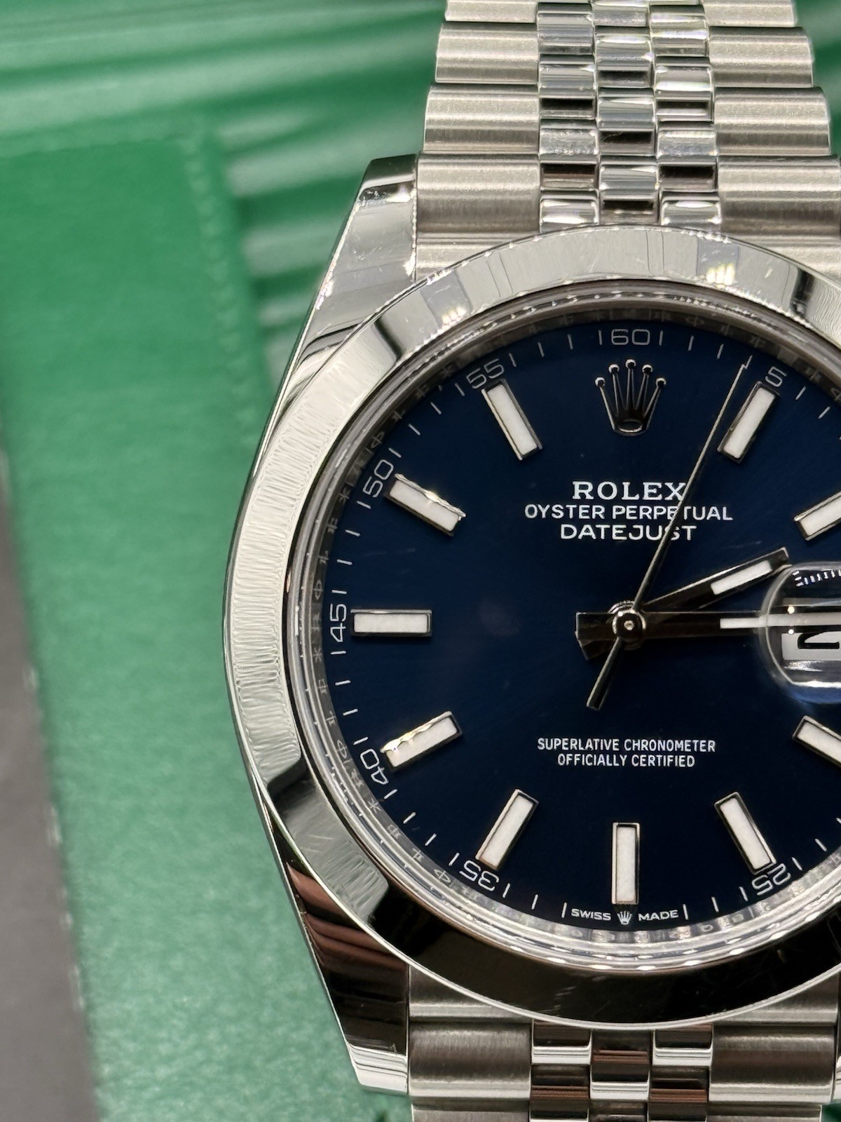 Rolex Datejust 41mm Jubiliee Blue Batton Dial 126300 2024 Box & Papers image 7
