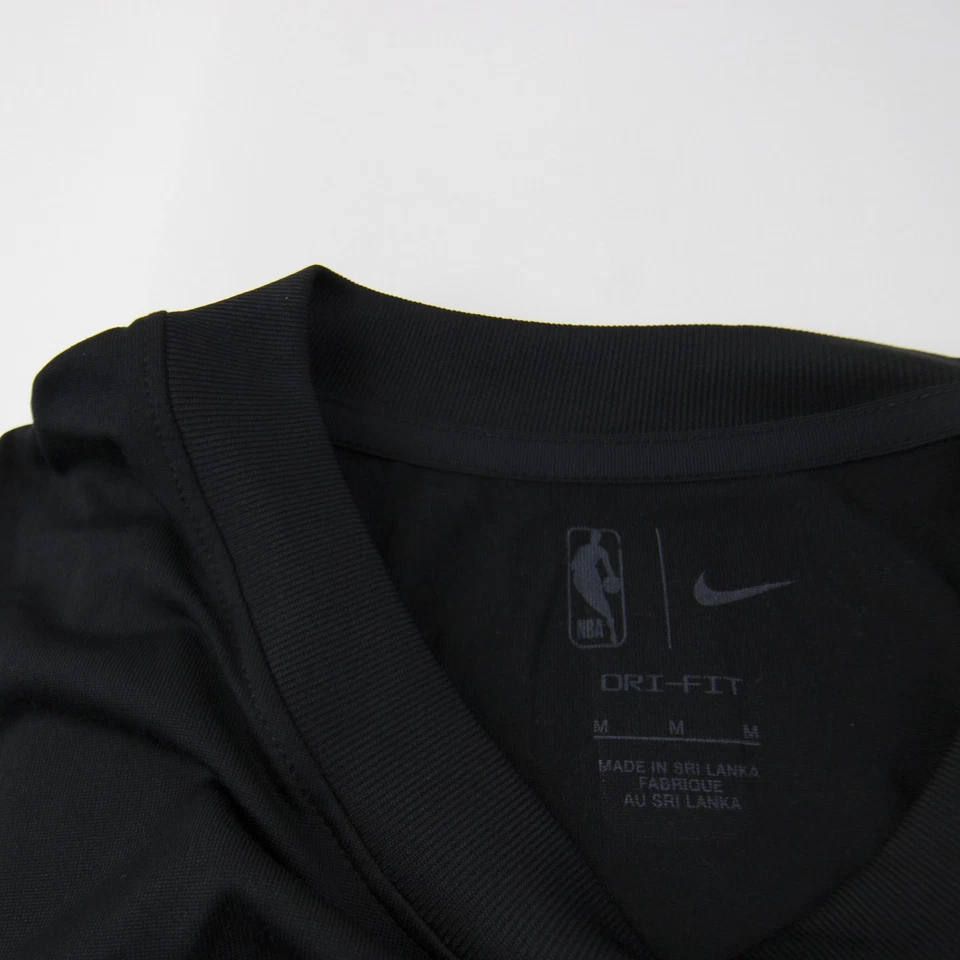 Brooklyn Nets Nike NBA Authentics Dri-Fit Long Sleeve Shirt Men's Black New - Image 3 of 4