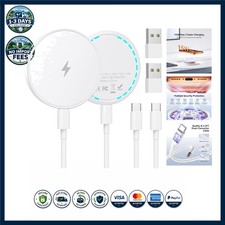 MagSafe Charger 2 Pack 15W Magnetic Wireless Charger Fast Charging Pad