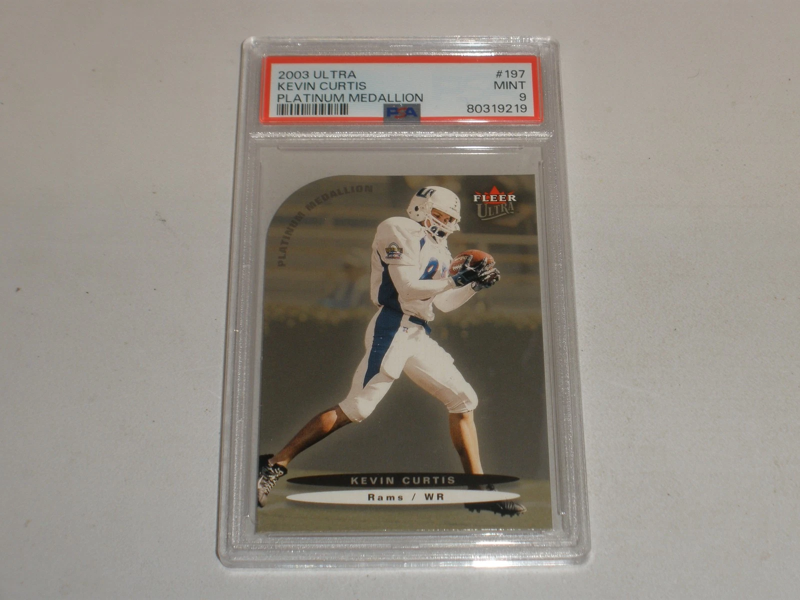 Kevin Curtis Ultra #197 Platinum Medallion