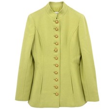 Chanel Gripoix Button Jacket Green 96A #36 188656