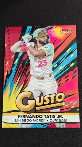 Fernando Tatis Jr. [Red Refractor] #G-6 2025 Topps Finest Gusto card