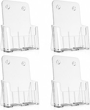 Acrylic Brochure Holder 8.5 x 11 inches 4 Pack Clear Brochure Display Stand