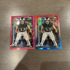 Cooper DeJean 2025 Topps Chrome Football Red, White & Blue & Pink X-Fractor