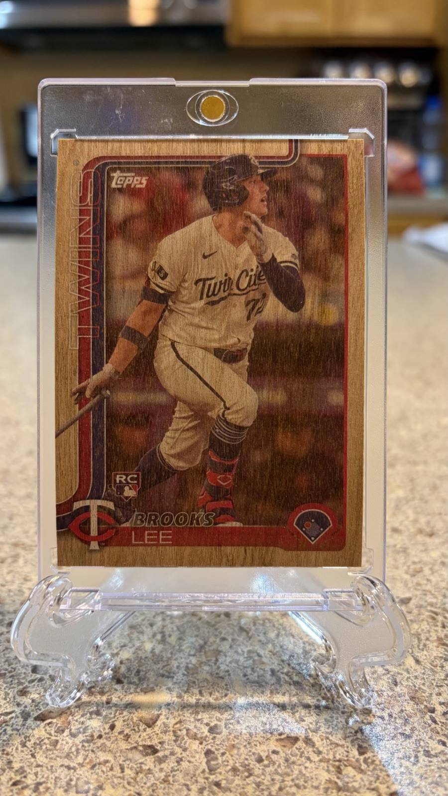 2025 Topps Series 1 - Brooks Lee #317 Wood /25 (RC)