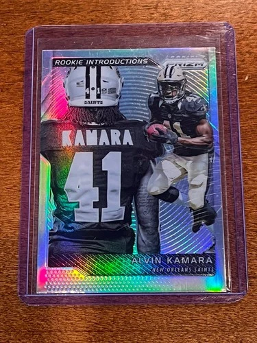 2017 PANINI PRIZM ALVIN KAMARA ROOKIE INTRODUCTIONS SILVER RC SAINTS