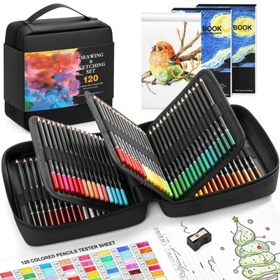 120 Pack Colored Pencils for Adult Coloring Books, Soft Core Oil Based Color ...